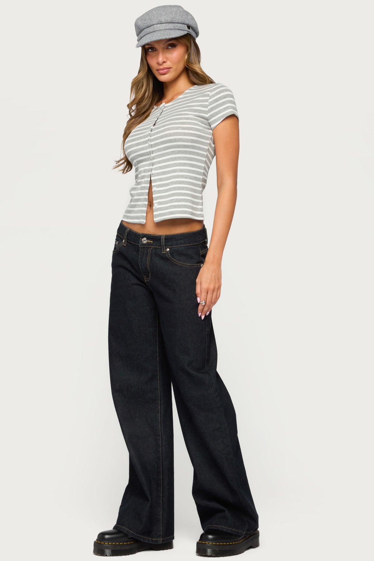 Bonita Striped Button Up Top - Image 5