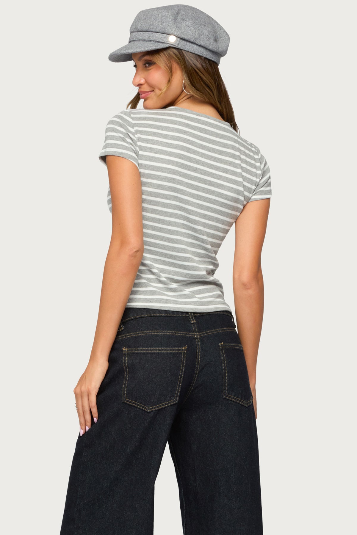 Bonita Striped Button Up Top - Image 4