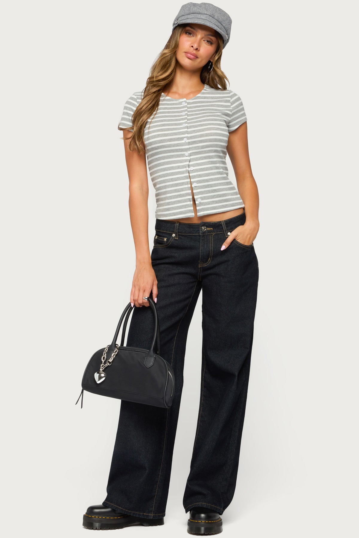 Bonita Striped Button Up Top - Image 2