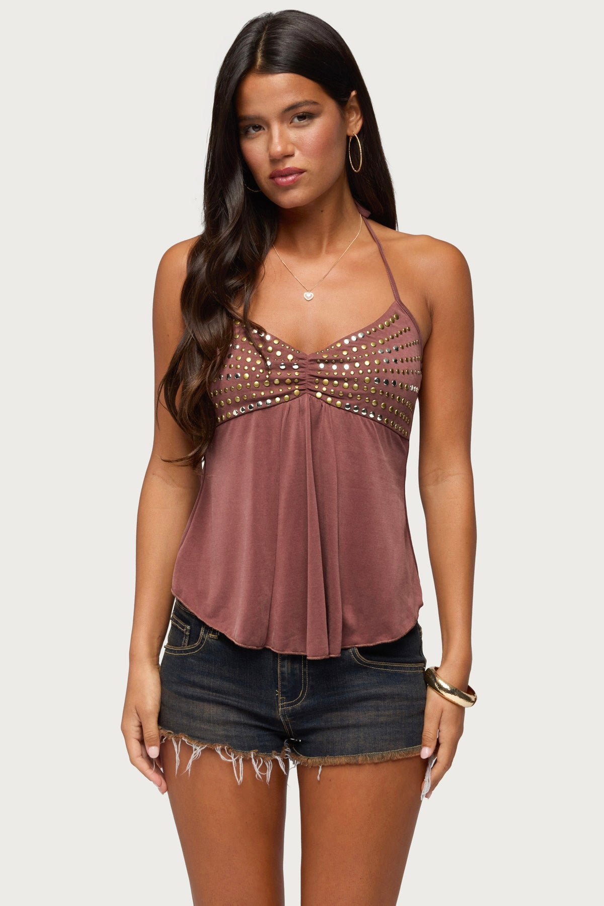 Ivana Studded Halter Top - Image 2