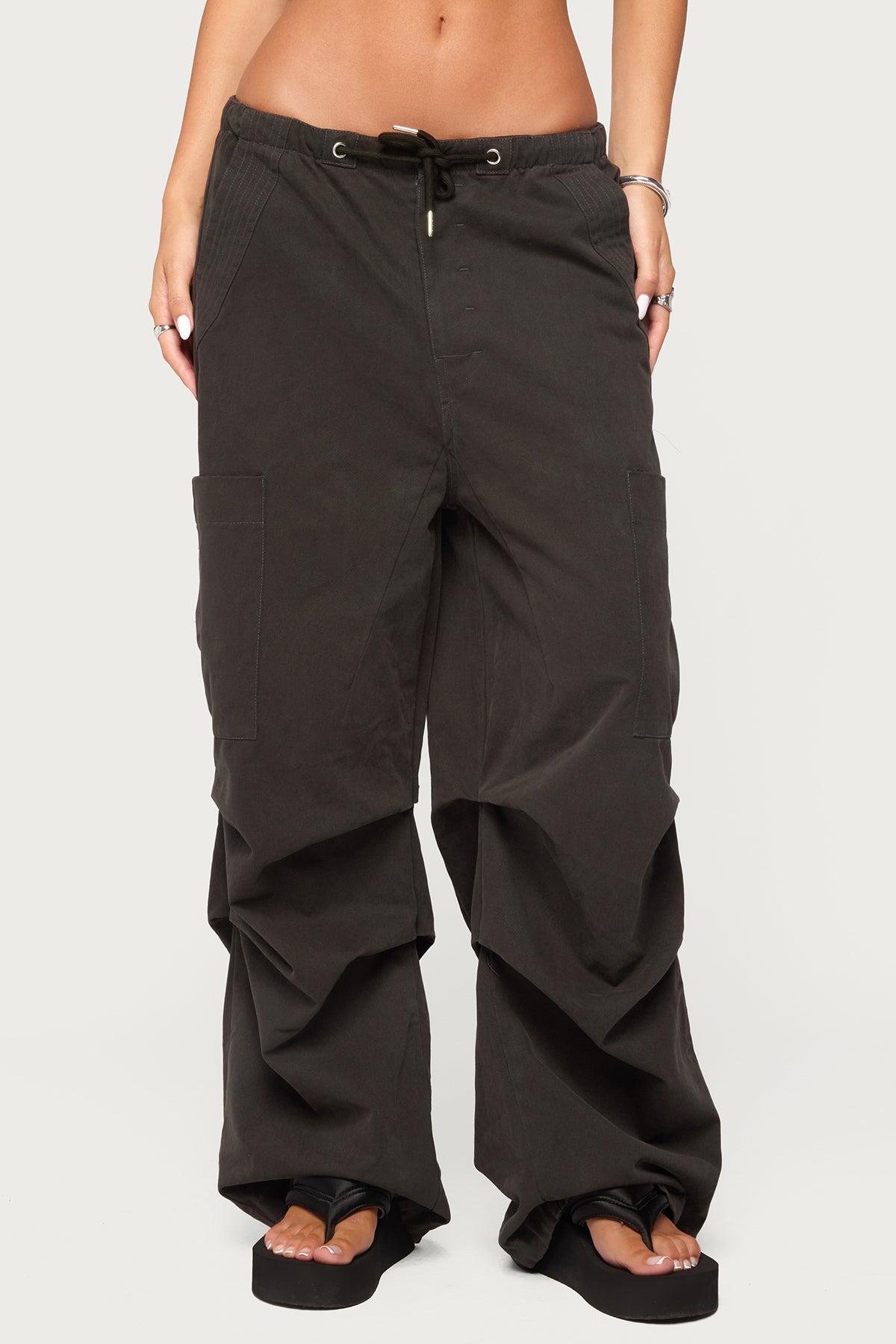 Emzi Baggy Cotton Cargo Pants - Image 2