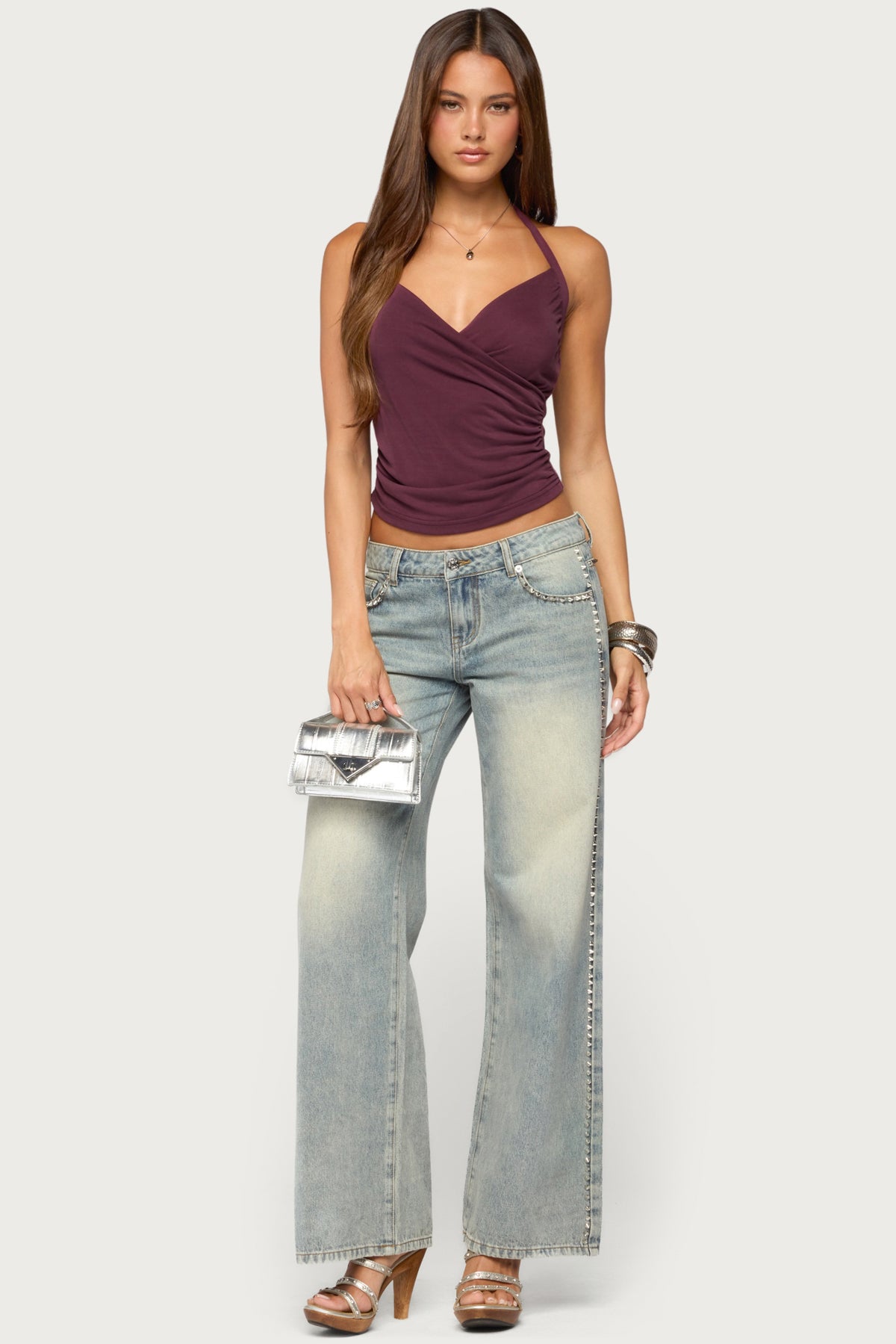Taile Ruched Wrap Halter Top - Image 2