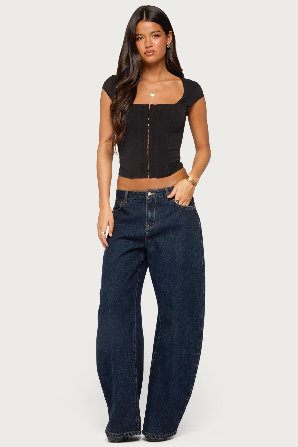 Airlie Hook & Eye Mesh Corset - Image 5