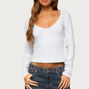 Feva V Neck Long Sleeve Top