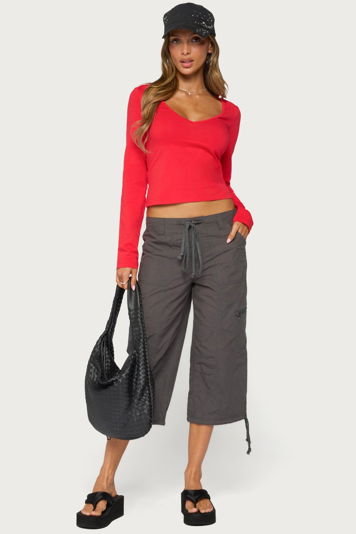 Feva V Neck Long Sleeve Top - Image 3