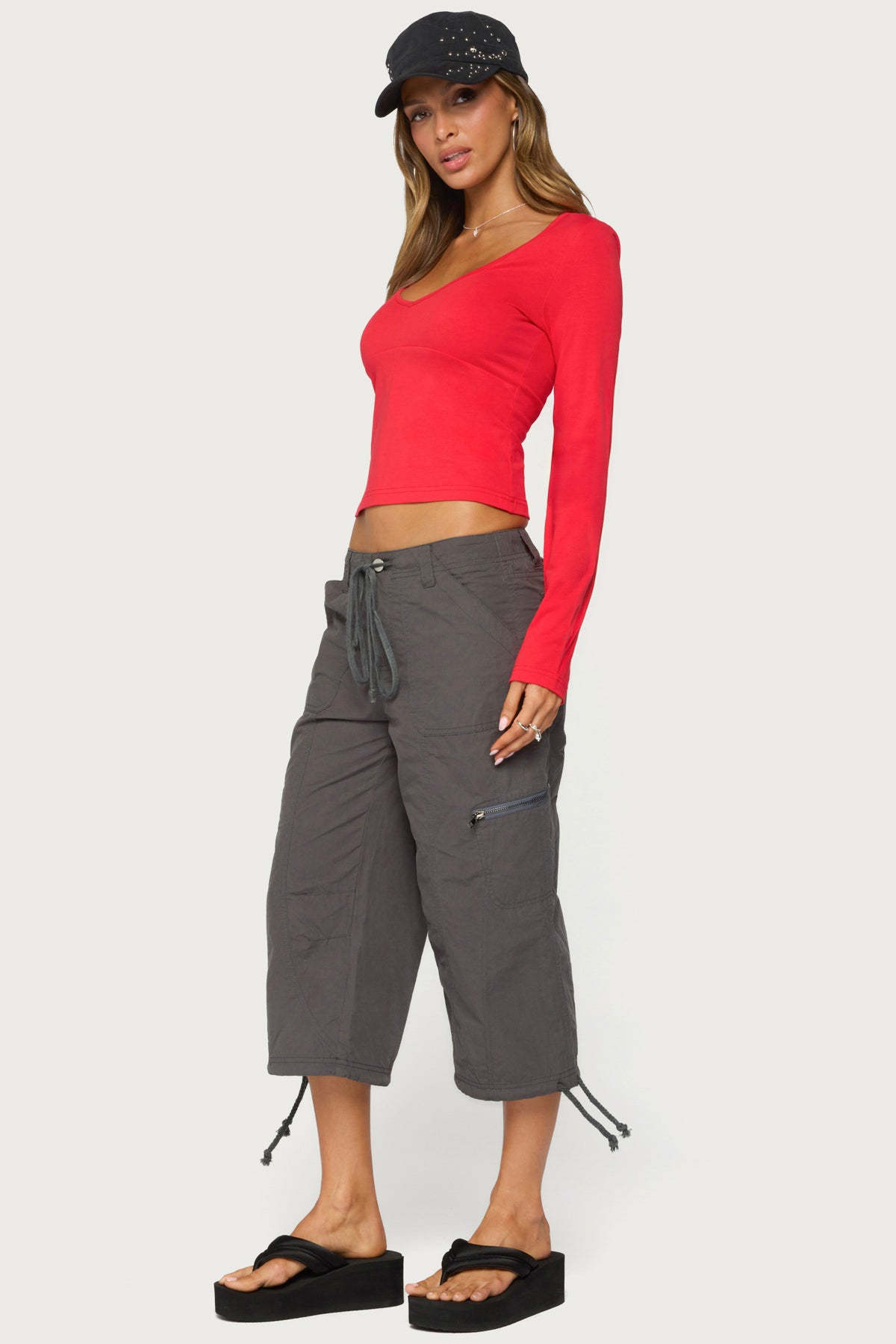 Feva V Neck Long Sleeve Top - Image 6