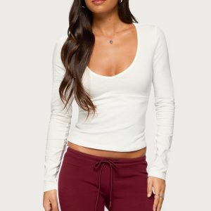 Feva V Neck Long Sleeve Top