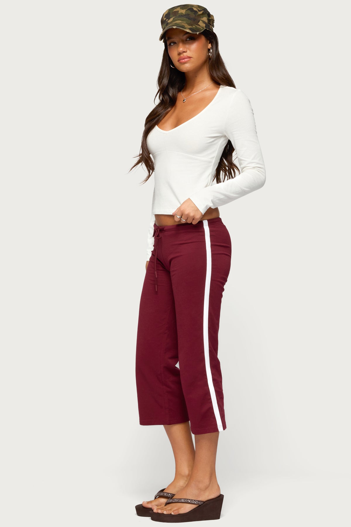 Feva V Neck Long Sleeve Top - Image 4