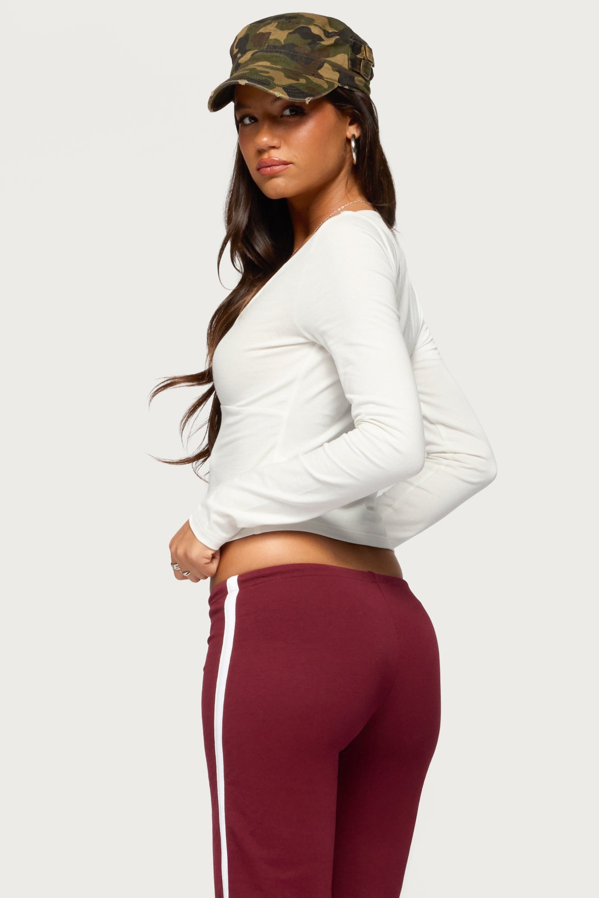 Feva V Neck Long Sleeve Top - Image 5