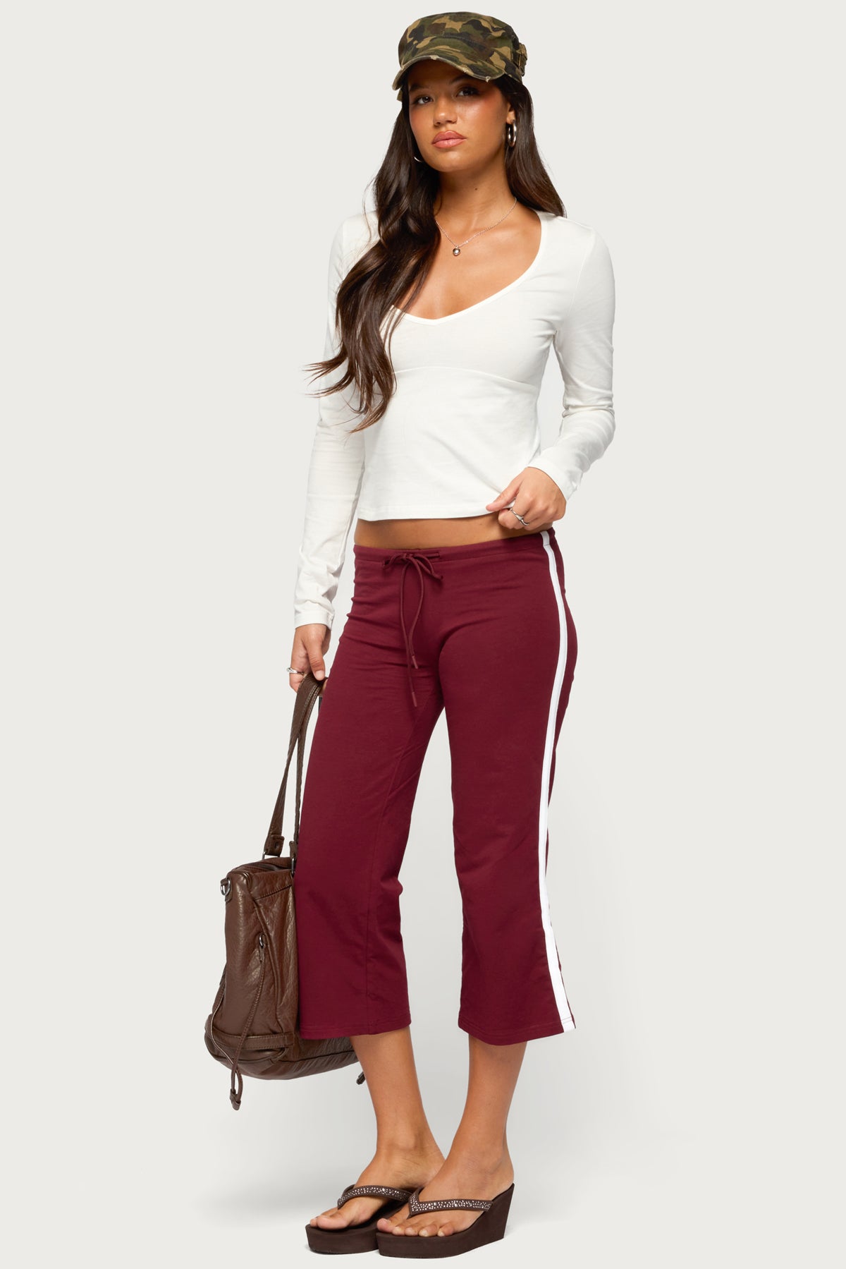 Feva V Neck Long Sleeve Top - Image 2