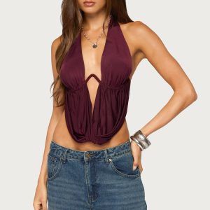Eina Cowl Neck Halter Top