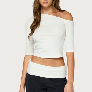 Abie Off Shoulder Three-Quarter Sleeve Top