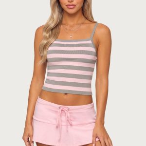 Harla Striped Bandage Top