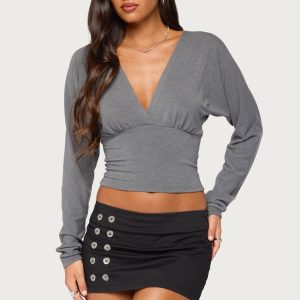Gilla Long Sleeve V Neck Top