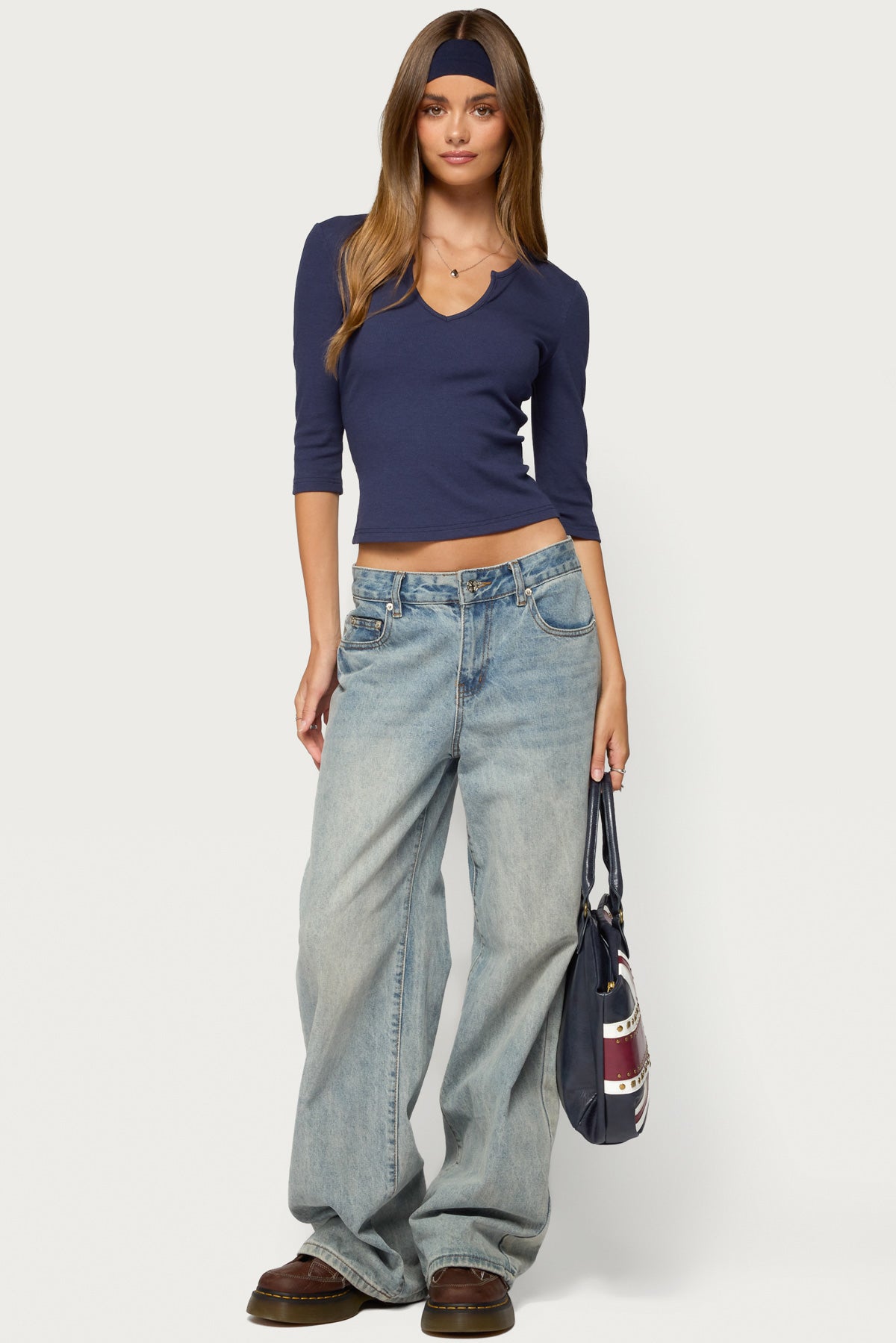 Quila Ribbed Three-Quarter Sleeve Top - Image 2