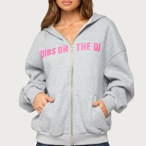 DJ Lover Zip Up Oversized Hoodie
