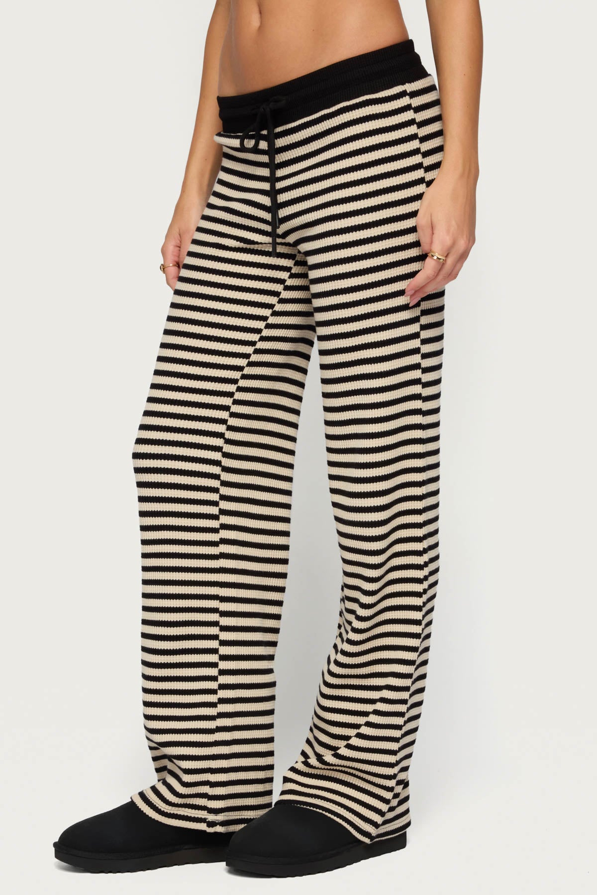 Helene Straight Leg Waffle Pants - Image 3