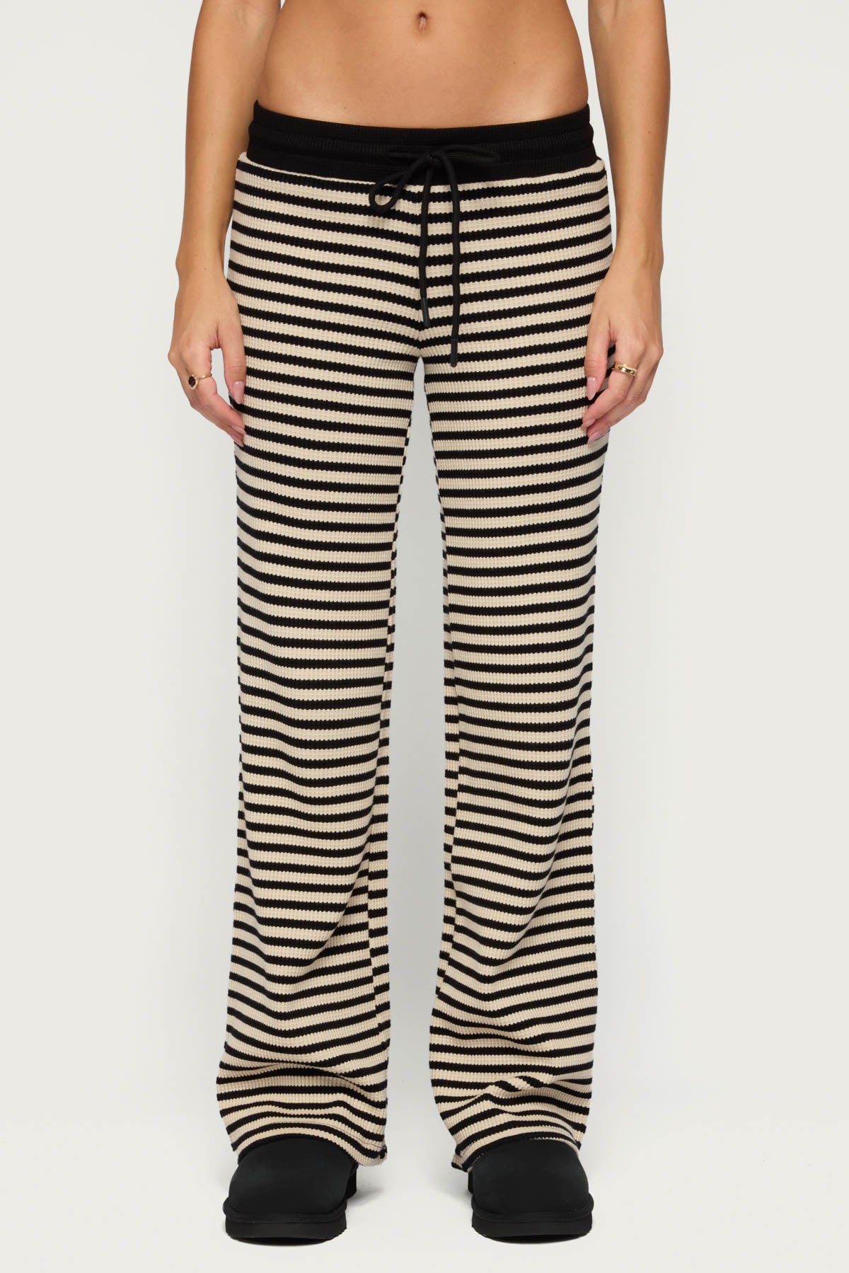 Helene Straight Leg Waffle Pants - Image 2