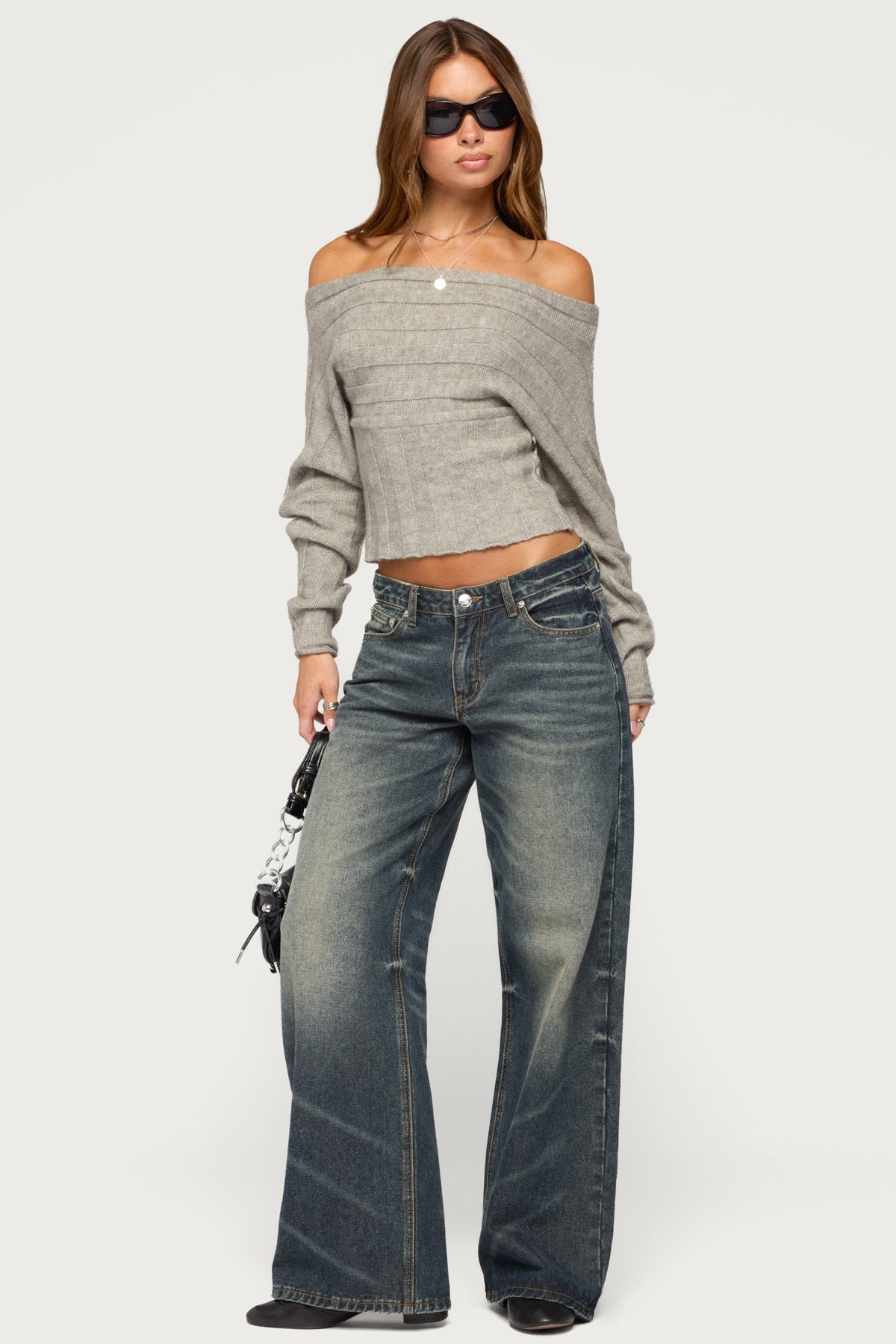 Leva Off Shoulder Knitted Sweater - Image 2