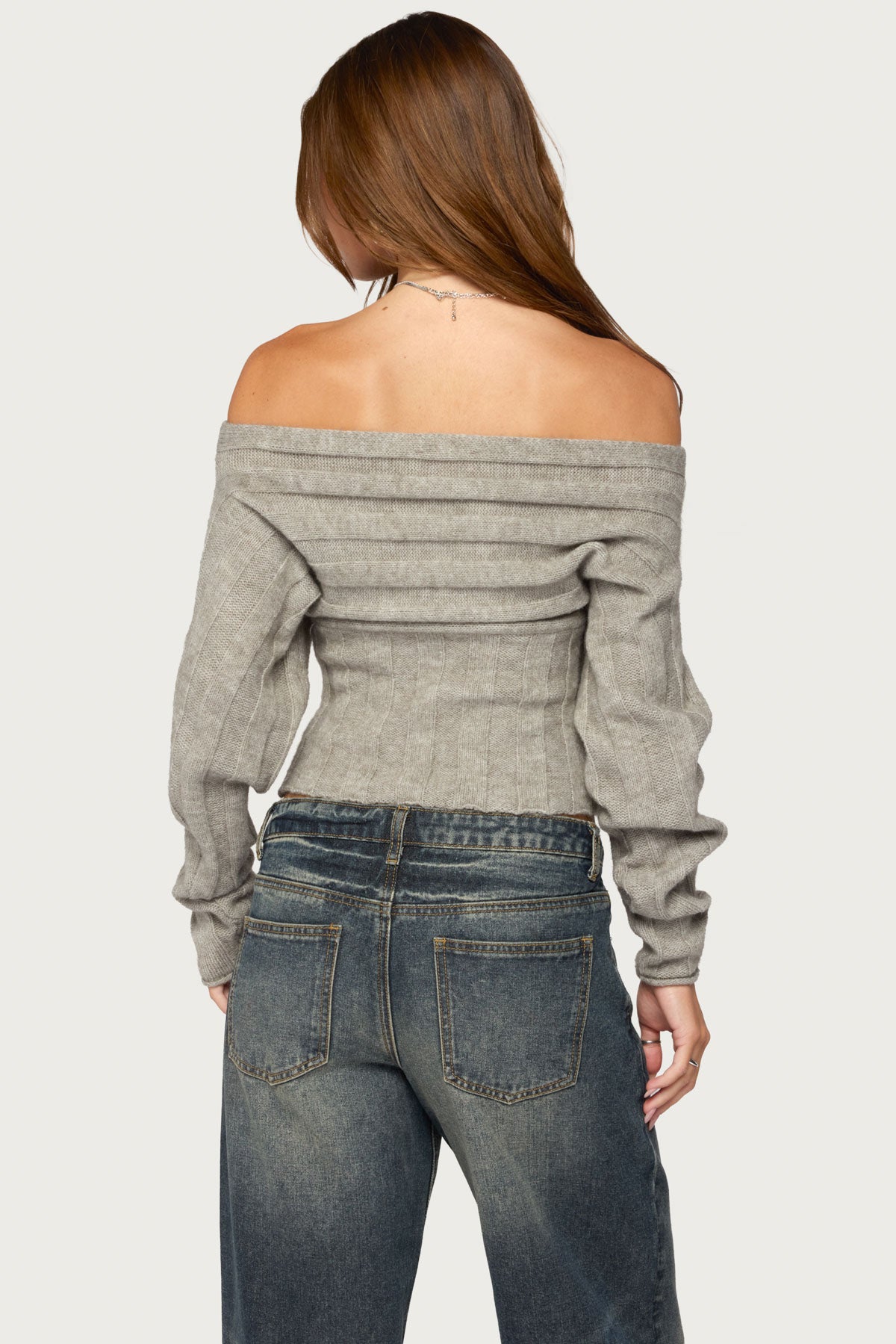 Leva Off Shoulder Knitted Sweater - Image 4