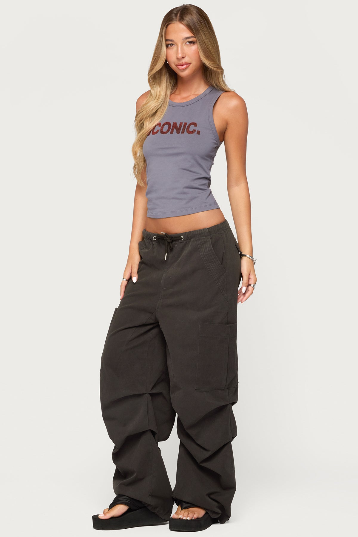 Emzi Baggy Cotton Cargo Pants - Image 4