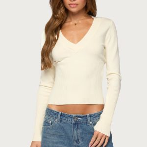 Aiya Knit V Neck Sweater