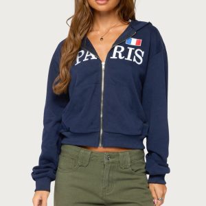 Paris Zip Up Hoodie