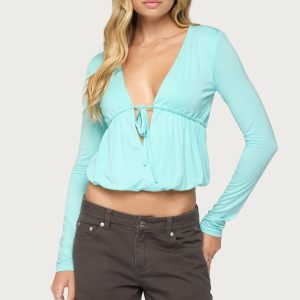Gelia Long Sleeve Babydoll Top