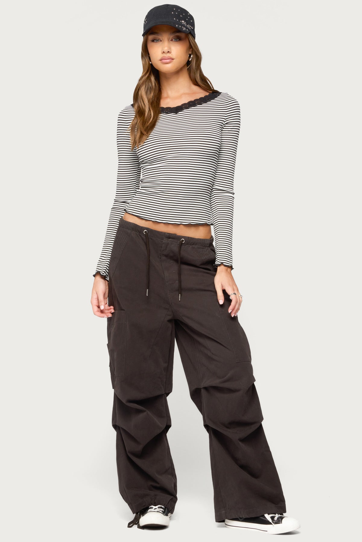 Jaela Lacey Striped Top - Image 5