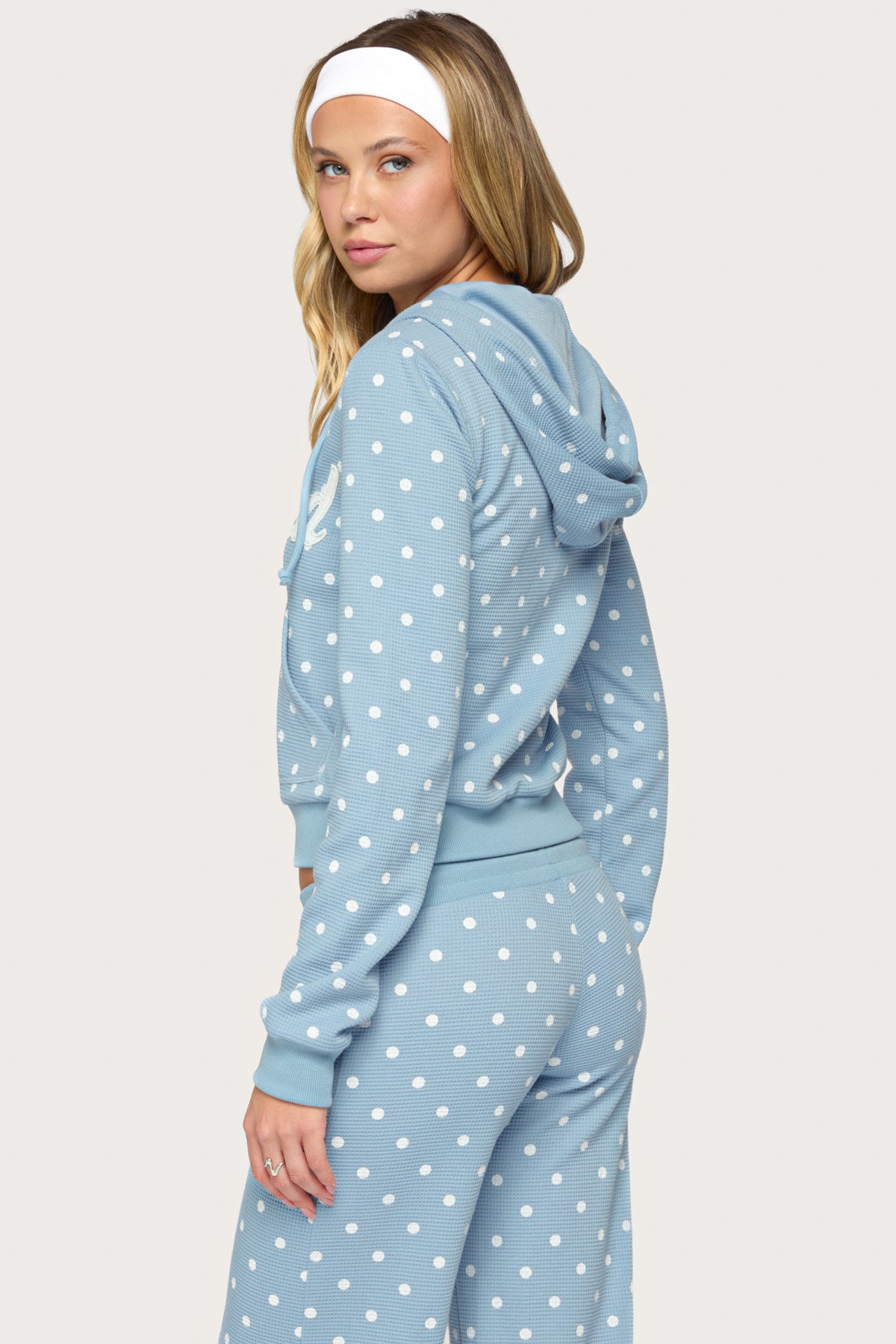Dilly Polka Dot Waffle Hoodie - Image 4