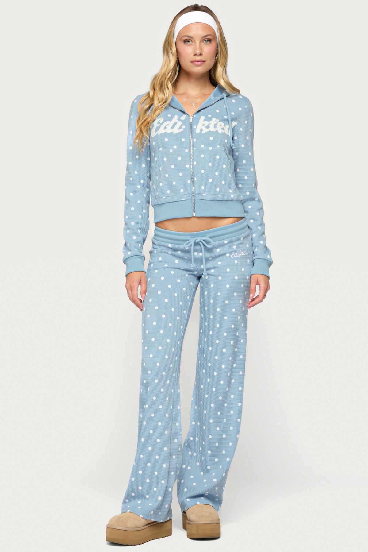 Dilly Polka Dot Waffle Hoodie - Image 5