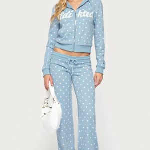 Dilly Polka Dot Waffle Pants