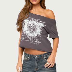 Fallen Angel Off Shoulder T Shirt