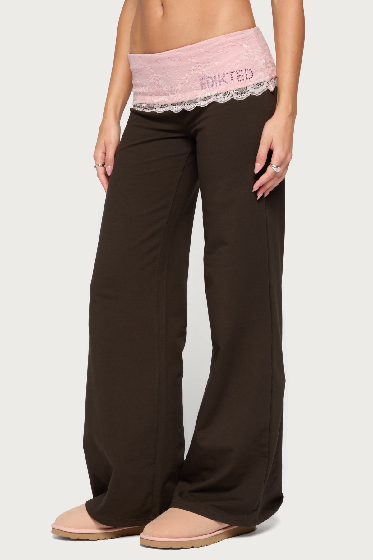 Chrissie Lacey Contrast Foldover Pants - Image 4