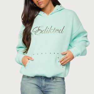 Edikted Rockstar Studded Hoodie