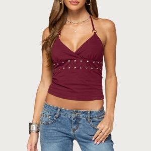 Kairy Studded Halter Top