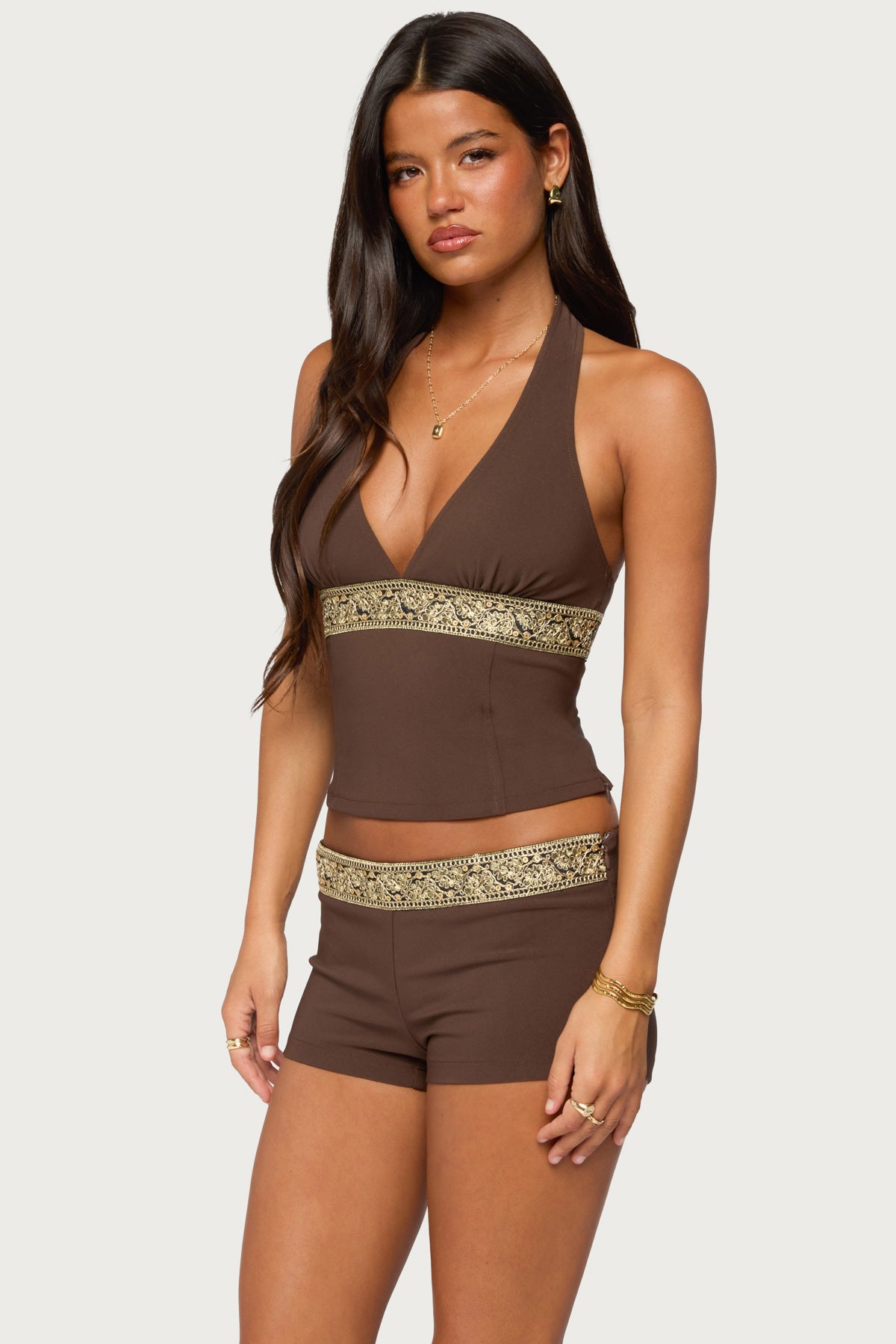 Jasia Sequin Halter Top - Image 3
