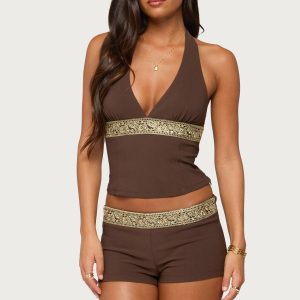 Jasia Sequin Halter Top