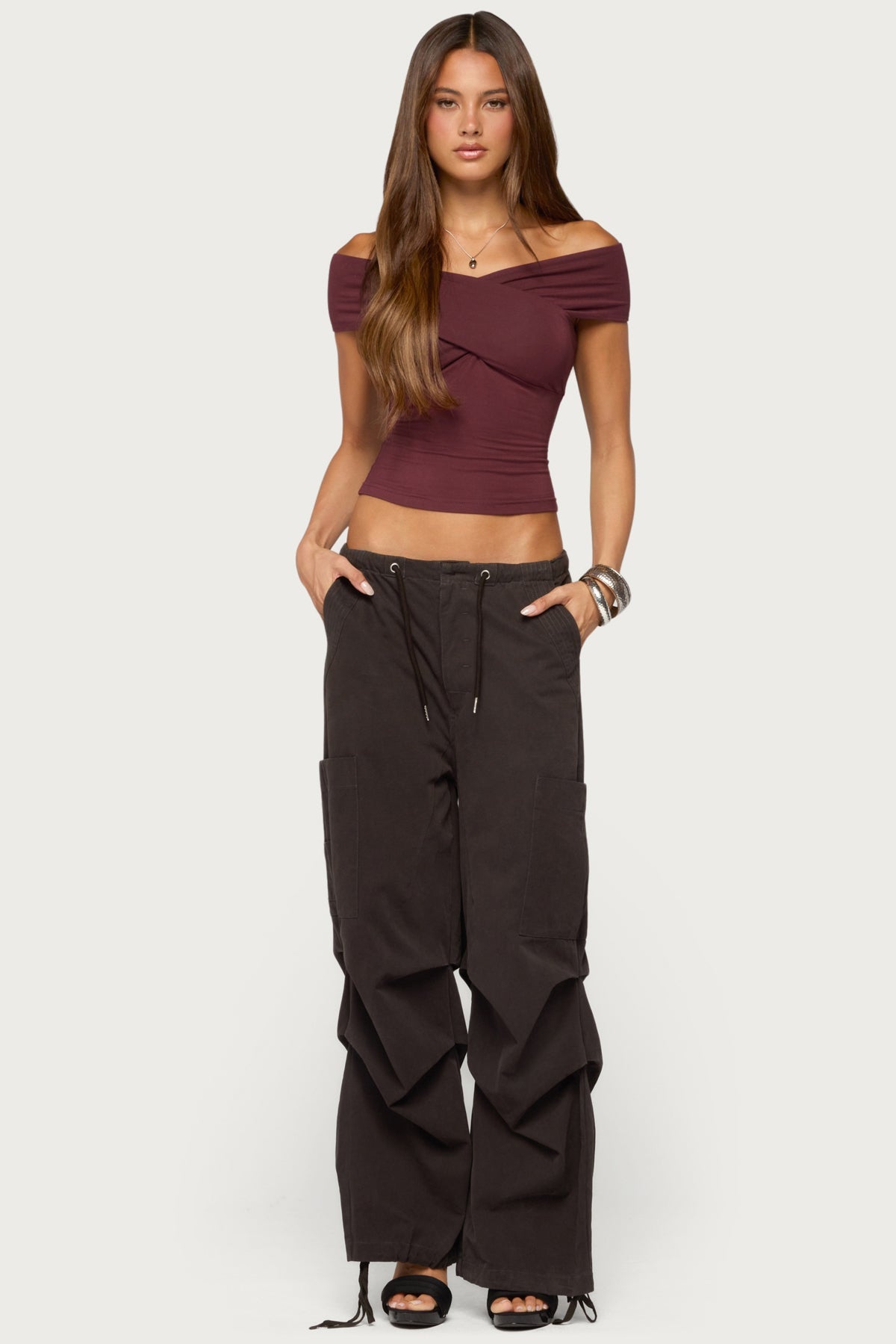 Kamrynn Off Shoulder Wrap Top - Image 4
