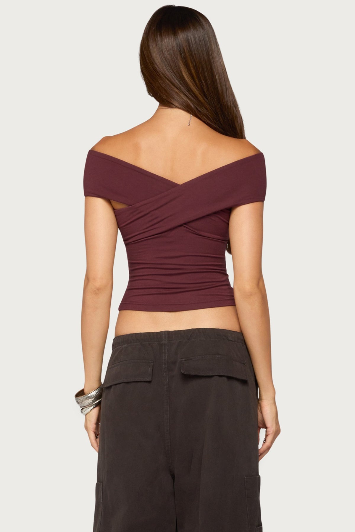Kamrynn Off Shoulder Wrap Top - Image 5