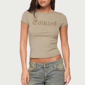 Edikted Studded T Shirt