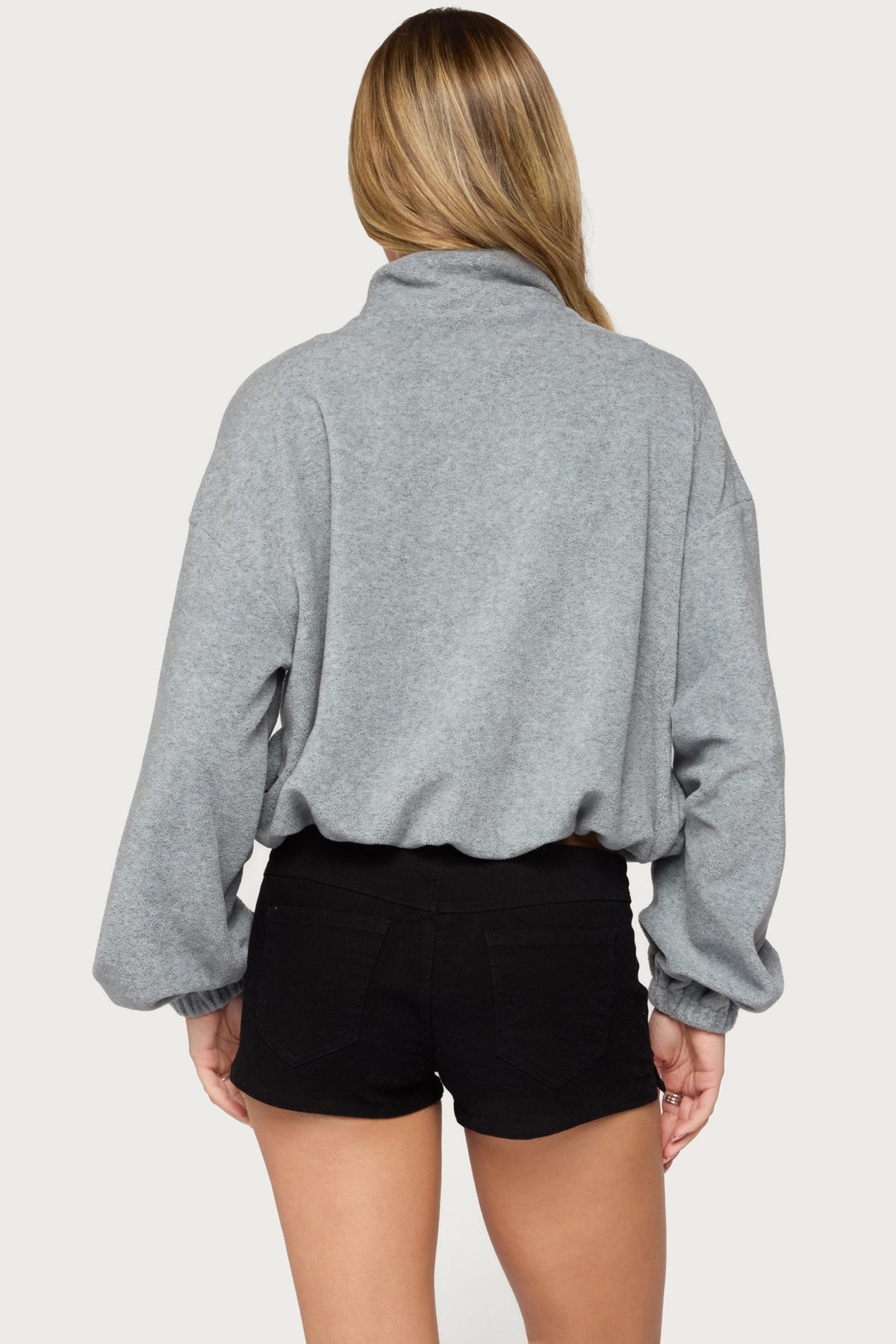 Olysa High Neck Oversized Fleece Jacket - Image 5