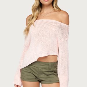 Deja Knit Off Shoulder Asymmetric Top