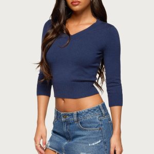 Camren Three-Quarter Sleeve Knit Top