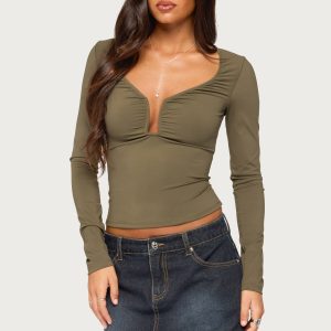 Blyss Curved U Long Sleeve Top