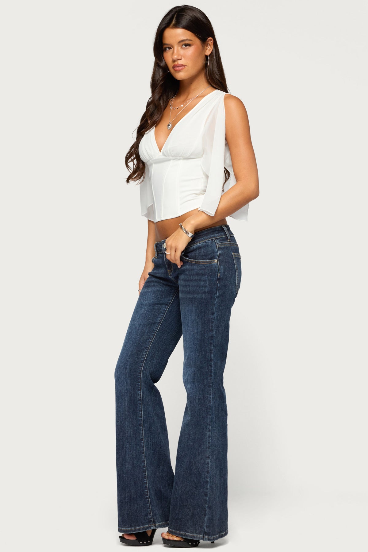 Shirilee Chiffon Flutter Sleeve Corset - Image 5