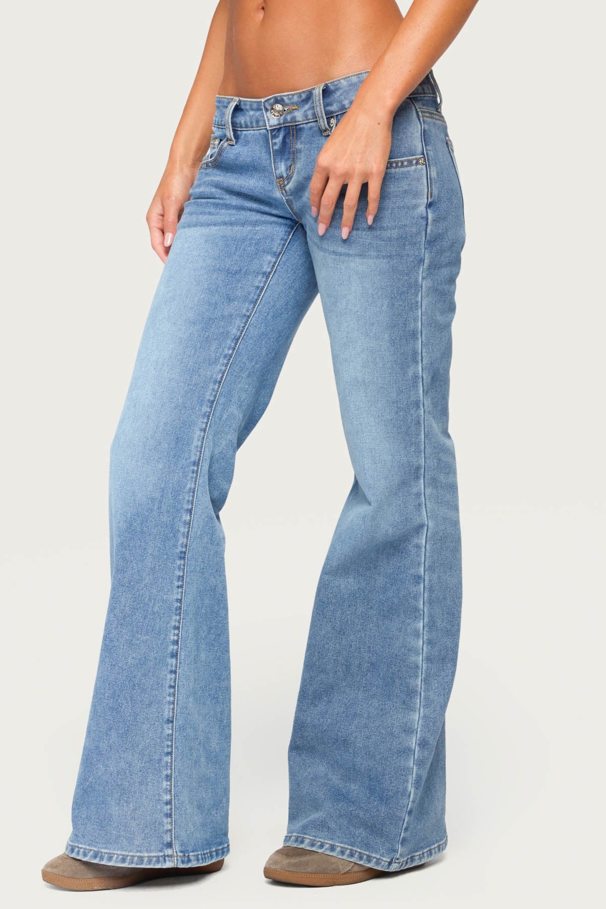 Girla Low Rise Wide Leg Jeans - Image 3