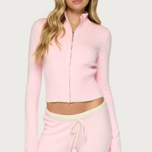 Hanin High Neck Knit Cardigan