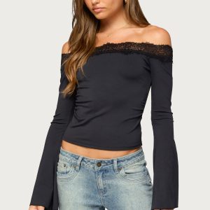 Kania Lacey Off Shoulder Top