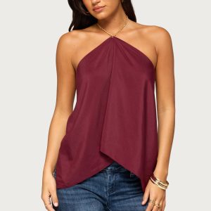 Elni Chain Backless Halter Top